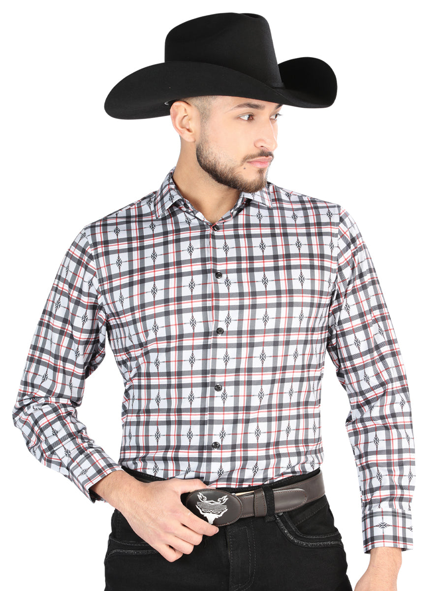 El General - Casual Long Sleeve Shirt - Black/White 44703