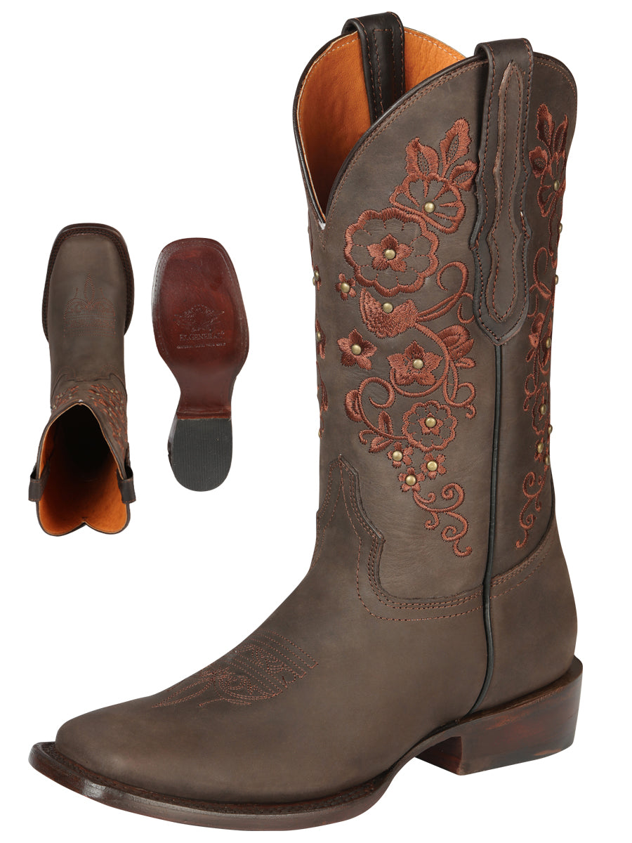 El General Women’s Rodeo Boots Crazy Leather - Brown

 44847
