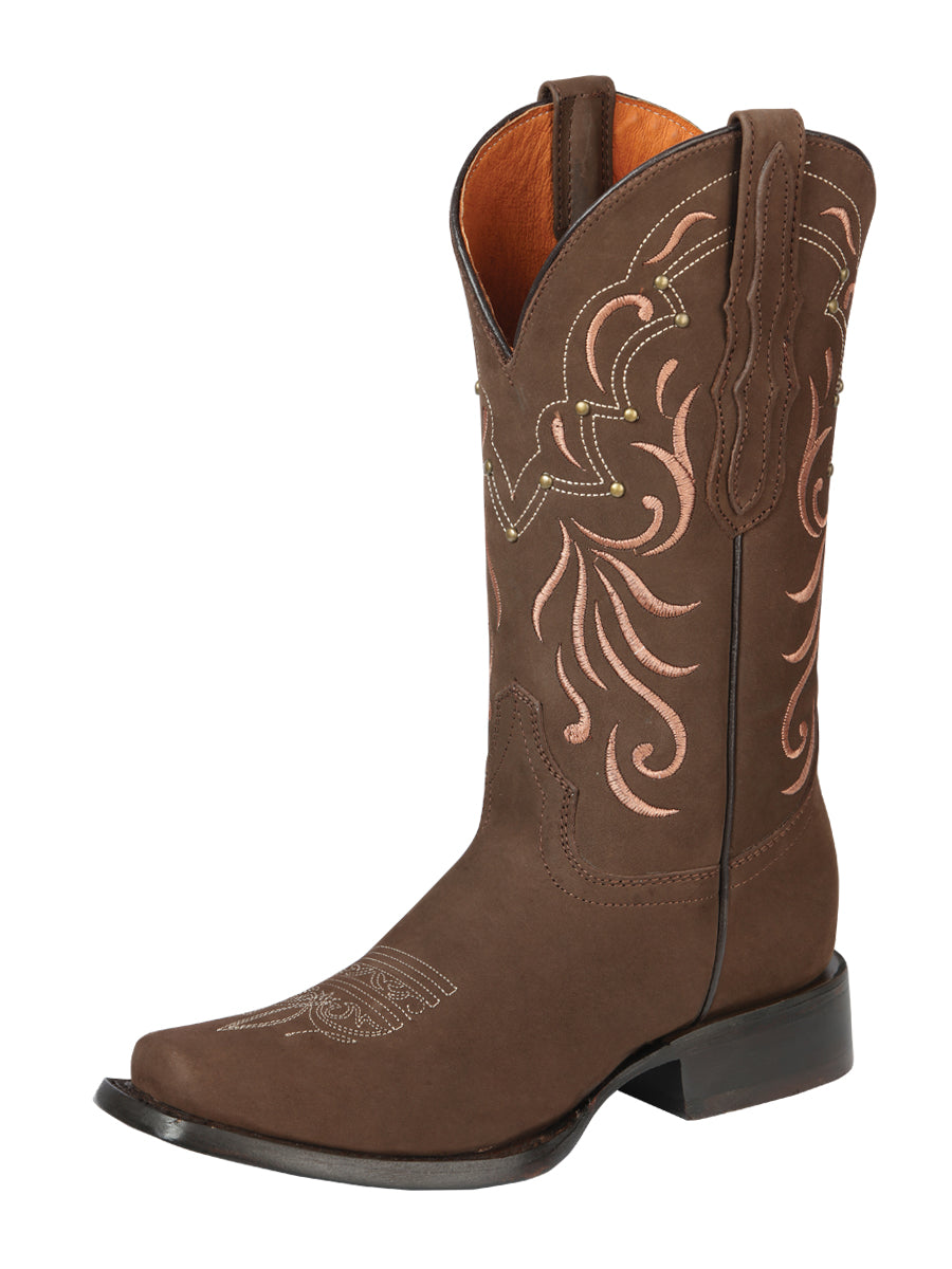 El General Women’s Rodeo Boots - Nubuck Leather - Camel

 44849