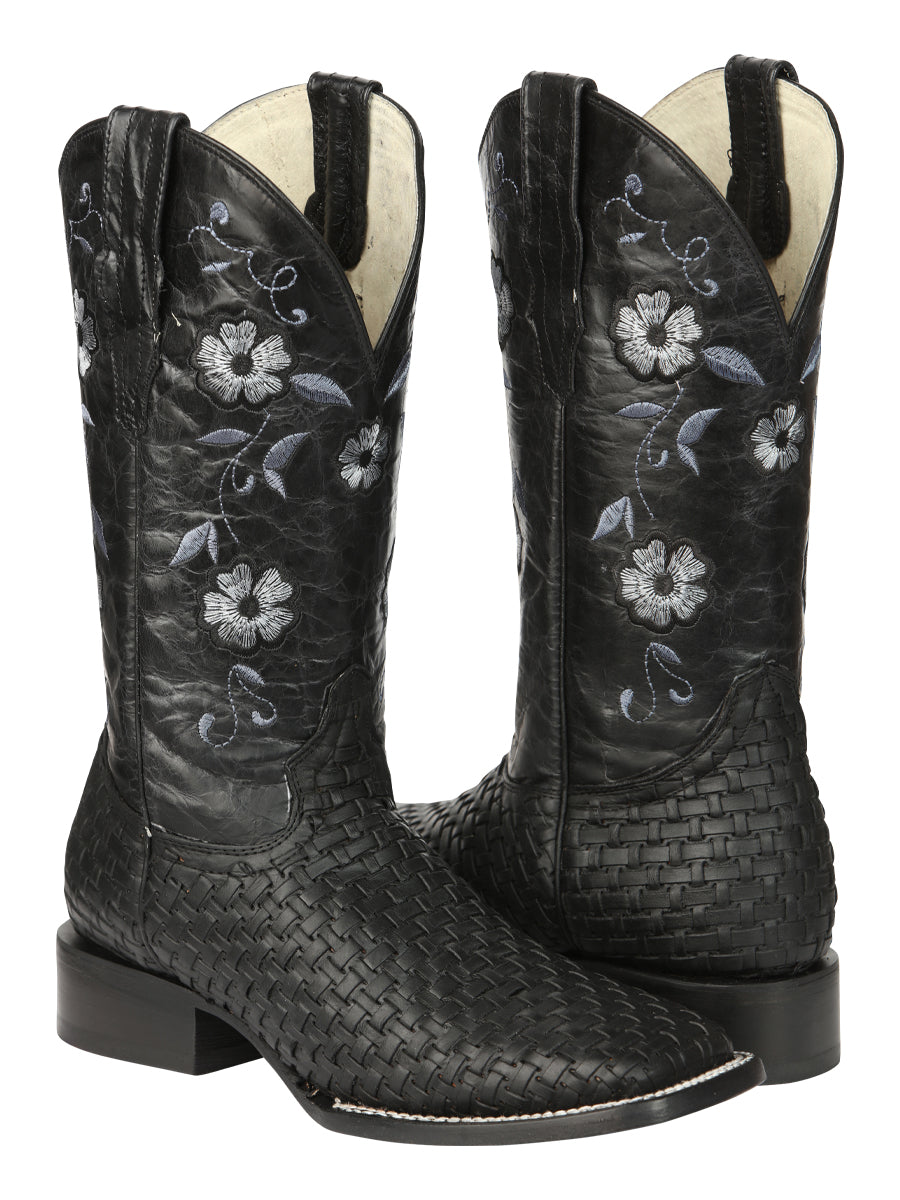 El General Women’s Rodeo Boots Petatillo - Black 44856