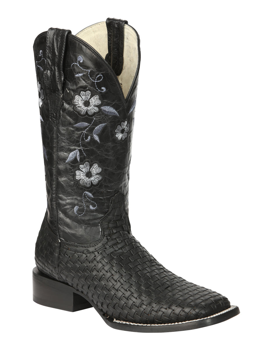 El General Women’s Rodeo Boots Petatillo - Black 44856
