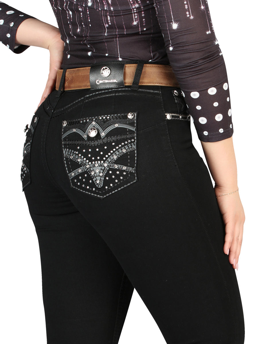 Centenario Hip-Up Bootcut Denim Jeans - Black 45319