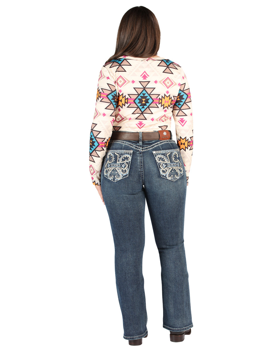 Centenario Hip-Up Bootcut Denim Jeans - Dark Blue 45321