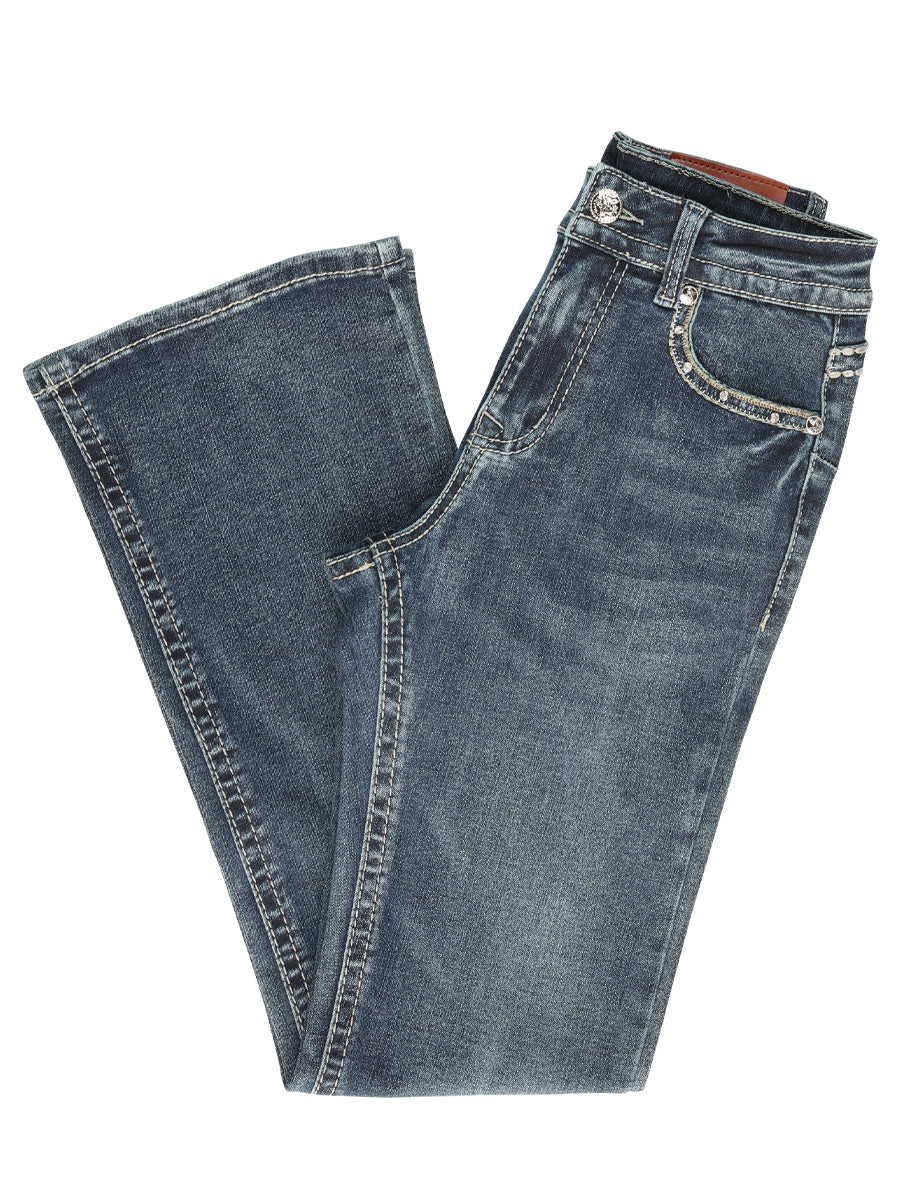 Centenario Hip-Up Bootcut Denim Jeans - Dark Blue 45321