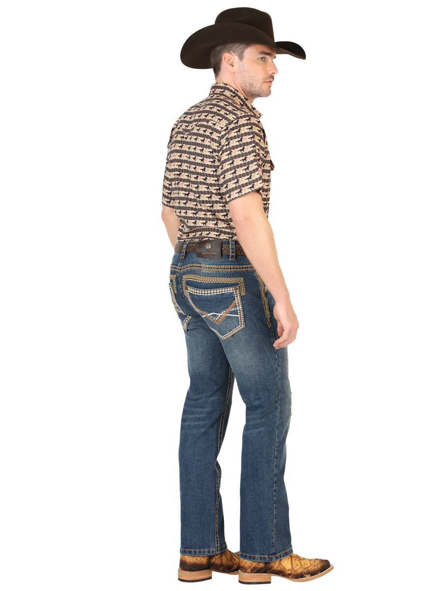 Centenario Men’s Bootcut Jeans - Dark Blue 45534