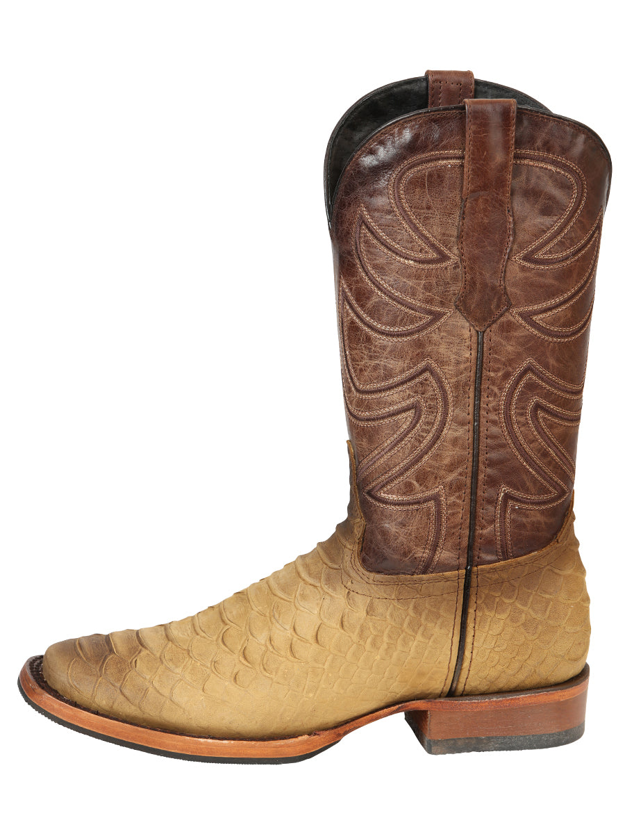 El General Men’s Rodeo Boot Imitation Python - Honey 45563