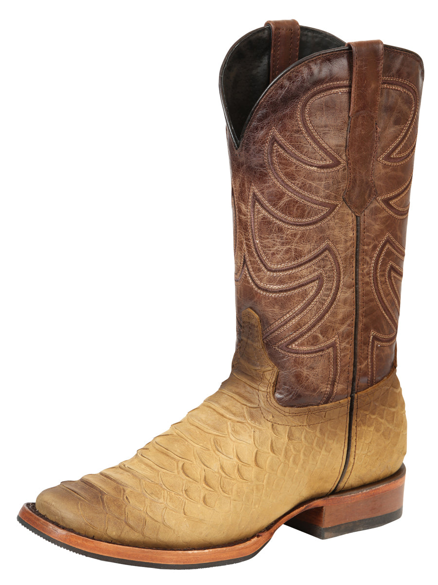 El General Men’s Rodeo Boot Imitation Python - Honey 45563