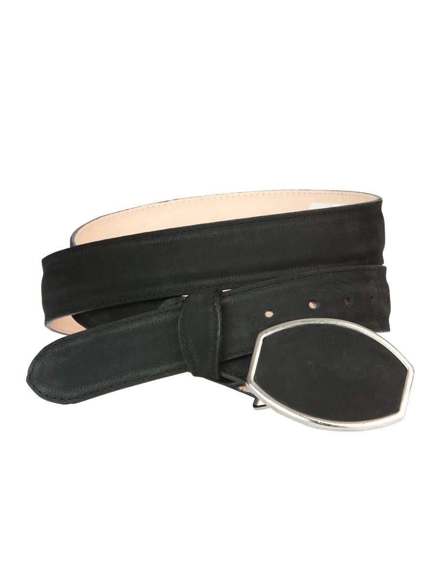 El General Men’s Western Nubuck Black Belt 45575