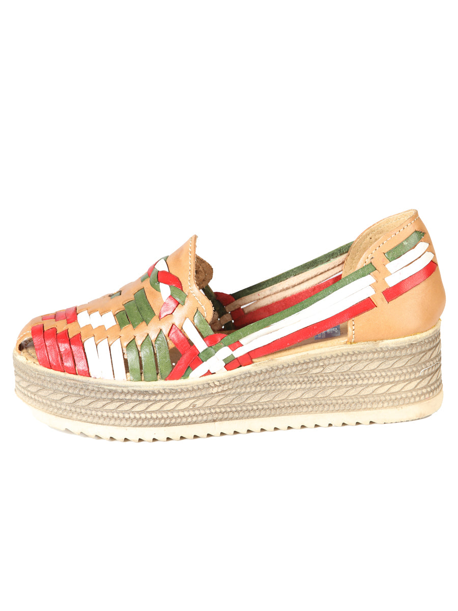 Mexican Artisanal Sandals Leather Tricolor 603942